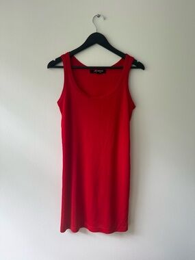 Junya Watanabe Comme des Garcons Red Sleeveless Mini Tank Dress. Size S.